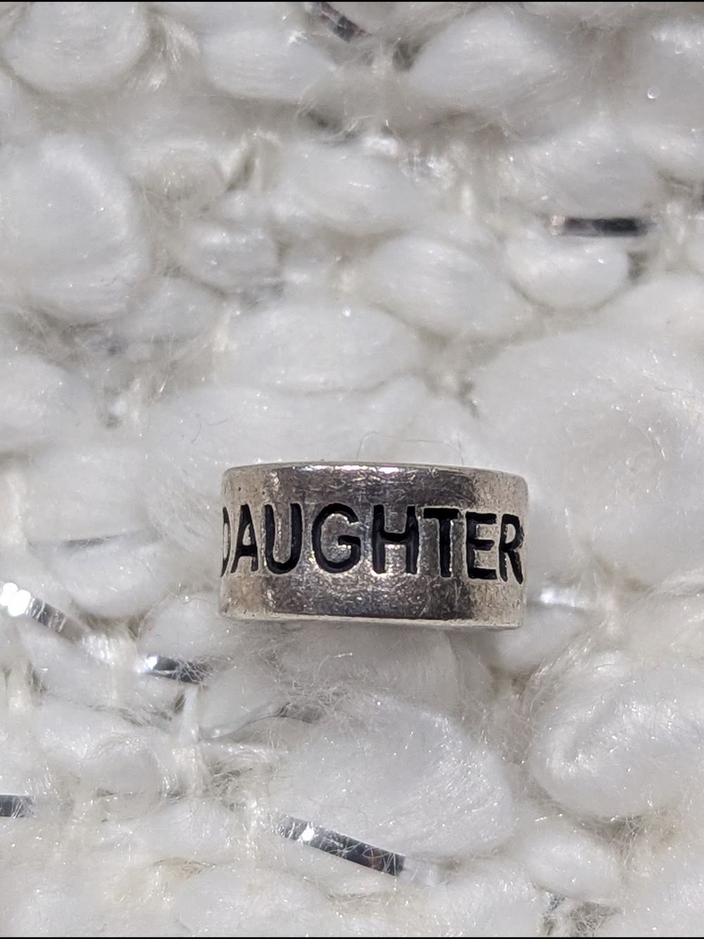 Chamilia "Daughter" Engraved Silver Tone Ring